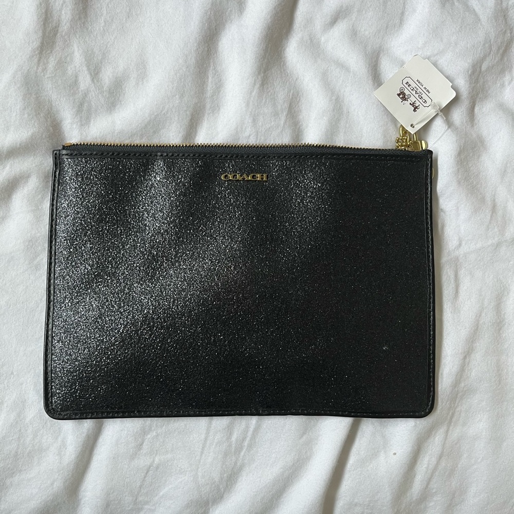 Sparkly coach clutch